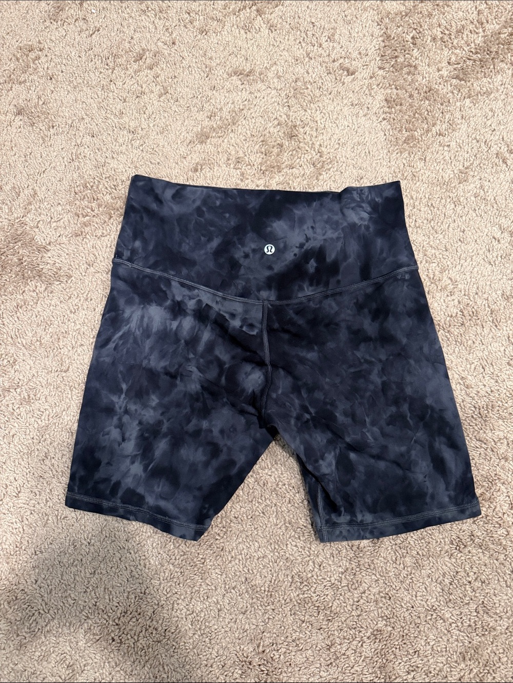 lululemon athletica Black Tie-Dye High-Rise Athletic Shorts